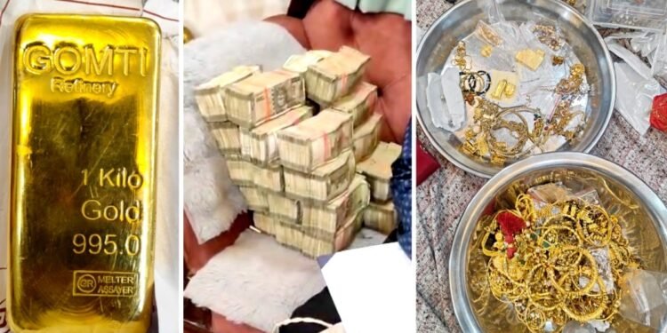 Video में देखिए…. रिटायर्ड आबकारी अफसर के घर नोटों का ढेर, सोने की ईंट और गहने, रेड में मिली 10 करोड़ की प्रॉपर्टी