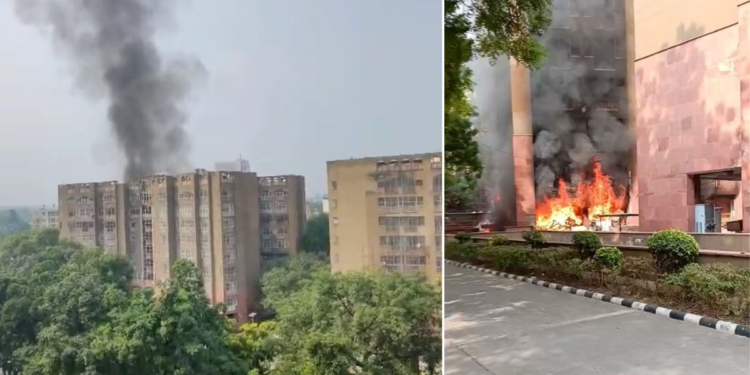 दिल्ली के ब्रह्मपुत्र अपार्टमेंट में लगी भीषण आग, कई सांसदों का है आवास, संसद से महज 200 मीटर दूर है यह इलाका