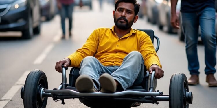 ठाणे में दिव्यांग का सड़क पर बवाल… हादसे के बाद बोला – मुझे उठाने से पहले बुलाओ डिप्टी CM एकनाथ शिंदे को