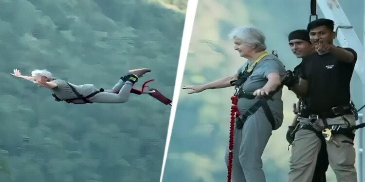 ऋषिकेश: 82 साल की महिला ने की बंजी जंपिंग, बड़े आराम से 117 मीटर ऊंचाई से लगाई छलांग, VIDEO