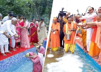 छठ महापर्व की छटा में रंगे घाट, सीएम नीतीश और CM योगी आदित्यनाथ ने दिया भगवान सूर्य को अर्घ्य