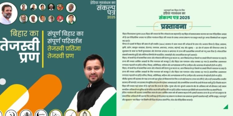 सरकारी नौकरी, मुफ्त बिजली और वक्फ कानून पर रोक लगाने का वादा… महागठबंधन के ‘तेजस्वी प्रण’ की खास बातें