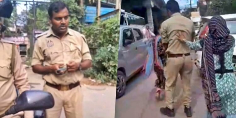 कानपुर: सिपाही ने की छेड़खानी तो महिला ने कॉलर पकड़कर थाने तक घसीटा, वीडियो वायरल, कमिश्नर ने किया सस्पेंड