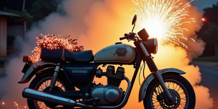 लखनऊ में पटाखों से भरी बाइक बम बन गई, दो युवकों की दर्दनाक मौत सड़क हादसे में