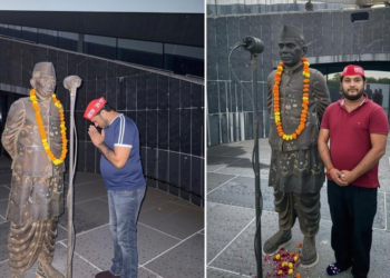 लखनऊ में JPNIC रोड बंद के बावजूद छात्रसभा कार्यकर्ताओं ने अंदर घुसकर जयप्रकाश नारायण को दी श्रद्धांजलि