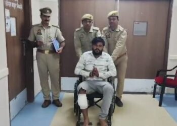 सोनभद्र में पुलिस और तस्करों के बीच एनकाउंटर, बदमाश को लगी गोली, तीन फरार