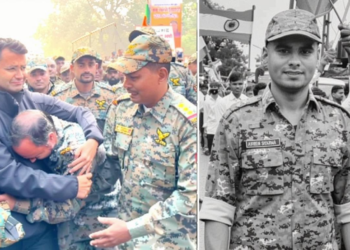 शहीद आशीष शर्मा का पार्थिव शरीर देख पुलिस महकमा फूट-फूटकर रोया, कप्तान से लिपटकर बिलख पड़े हॉकफोर्स जवान