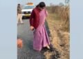 पैर मारते ही उखड़ी नई नवेली सड़क… भड़क गईं महिला मंत्री; PWD इंजीनियर को जमकर फटकारा
