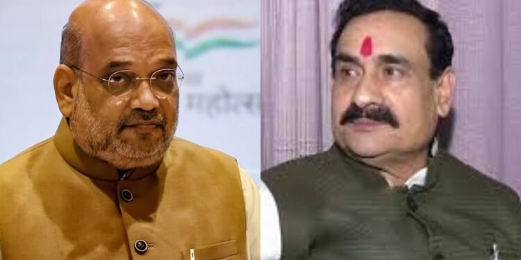 ग्वालियर में रवाना होते वक्त अमित शाह का खास संवाद, नरोत्तम मिश्रा को बुलाकर कही अहम बात