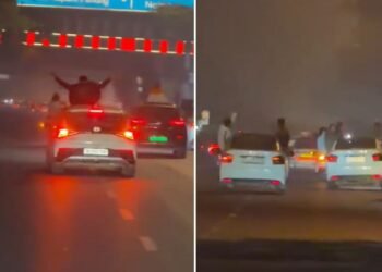 विंडो पर लटके, स्टंटबाजी की, लोगों को भी खतरे में डाला… दिल्ली की सड़कों पर रईसजादों का हुड़दंग, Video