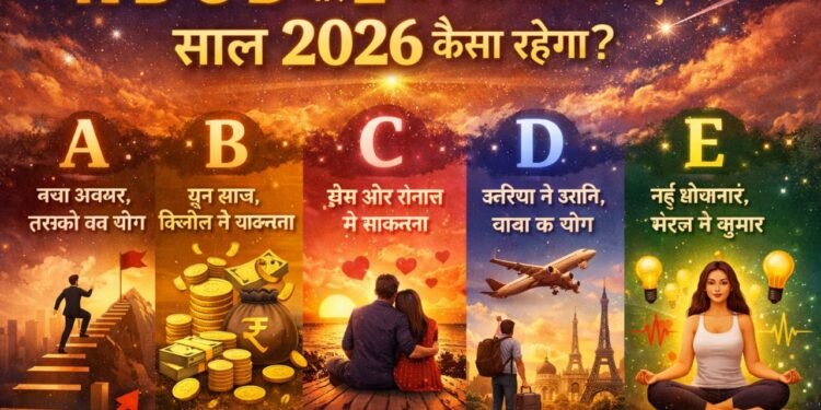 A-B-C-D और E नाम वाले लोगों के लिए साल 2026 कैसा रहेगा? Astrologer ने बताया- आपकी एक गलती डालेगी सफलता में बाधा