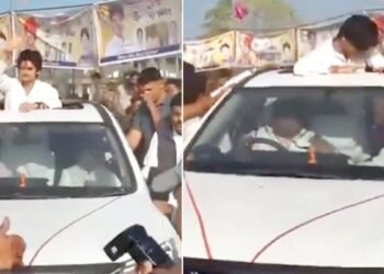SUV के ब्रेक लगते ही सनरूफ से टकराया सीना… ज्योतिरादित्य सिंधिया के बेटे महानार्यमन के एक्सीडेंट का सामने आया वीडियो