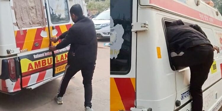 सतना में सिस्टम फेल: एंबुलेंस का गेट हुआ जाम, अस्पताल की चौखट पर सांसें हार गया राम प्रसाद, तड़प-तड़पकर मौत