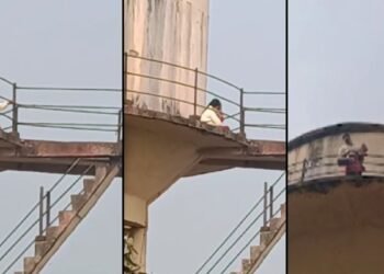 मासूम बच्चे के साथ पानी टंकी पर चढ़ी महिला, घंटों तक चला हाई वोल्टेज ड्रामा, VIDEO