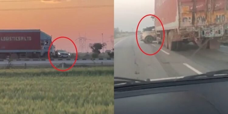 1.5Km तक घसीटता रहा ट्रक, चीखते रहे कार सवार… Nexon में फंसे लोगों का खौफनाक Video