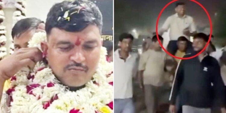 बर्थडे पार्टी में SHO ने हिस्ट्रीशीटर के कंधे पर बैठ किया डांस, ‘गिफ्ट’ में मिला सस्पेंशन ऑर्डर