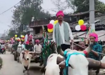 दूल्हा इंजीनियर, दुल्हन बिहार पुलिस में… 30 बैलगाड़ियों से निकली दोनों की बारात, Video