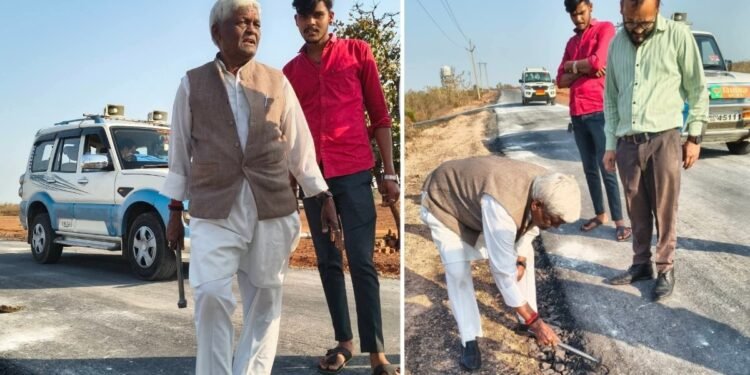 हथौड़े से खोद डाली सड़क… BJP विधायक ने अपनी ही सरकार के PWD की खोली पोल