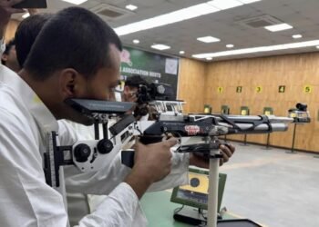 निशांत ने शूटिंग रेंज में राइफल से साधा निशाना, लेकिन फाइनल टारगेट ‘नीतीश की विरासत’