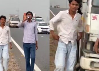 Red Bull पीते एक्सप्रेसवे पर बना रहा था रील, पीछे से आए कैंटर ने मारी टक्कर, 12वीं के छात्र की मौत