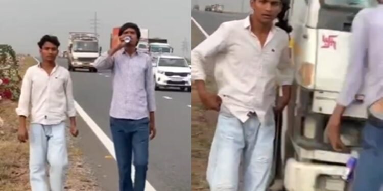 Red Bull पीते एक्सप्रेसवे पर बना रहा था रील, पीछे से आए कैंटर ने मारी टक्कर, 12वीं के छात्र की मौत