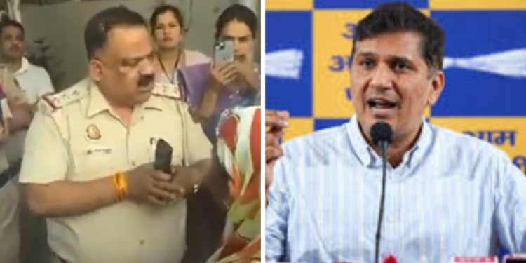 वायरल वीडियो के बाद दिल्ली पुलिस के इंस्पेक्टर को हटाया गया, सौरभ भारद्वाज ने उठाए थे सवाल