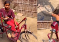 महज एक सप्ताह में ही टूट गई हैंडल, फट गया टायर, गोपालगंज के सोनी को दी गई ट्राइसाइकिल का वीडियो वायरल