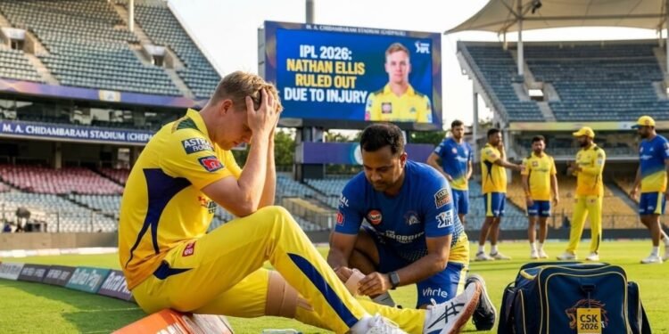 IPL 2026: चेन्नई सुपर किंग्स को लगा बड़ा झटका, नाथन एलिस टूर्नामेंट से बाहर; रिप्लेसमेंट की तलाश शुरू