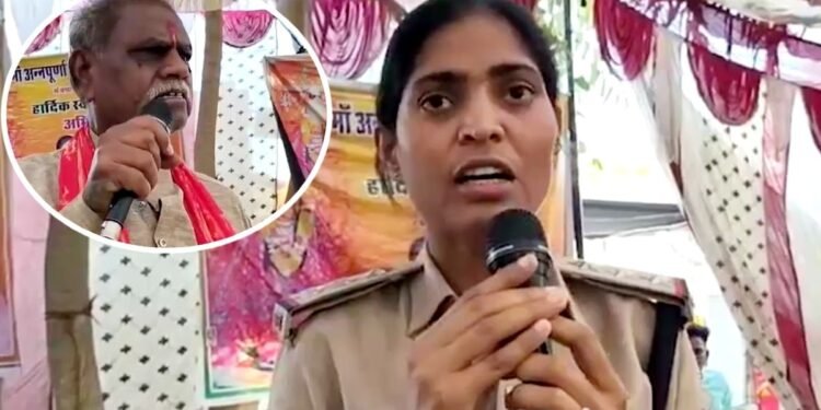 मंत्री जी की भरे मंच पर फजीहत! लेडी SHO ने माइक थामकर दिया कड़क जवाब, बोलीं- पर्सनल दुश्मनी के लिए पुलिस को दोषी न कहें