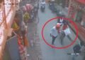 पिस्टल लहराते लुटेरे, गाली-गलौज और मारपीट के बीच करोड़ों की लूट, CCTV में कैद बदमाश