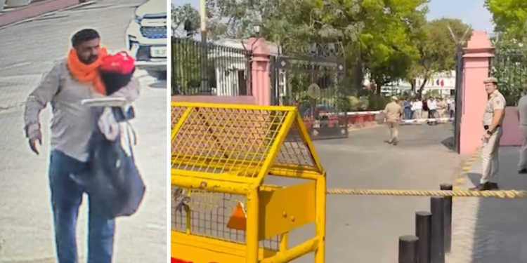हाथ में गुलदस्ता, साथ में काला बैग… दिल्ली विधानसभा में कार लेकर घुसने वाले संदिग्ध की तस्वीर आई सामने