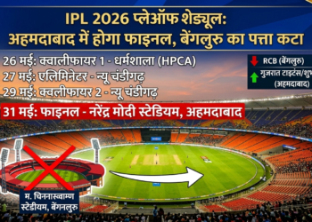 IPL 2026: अहमदाबाद में होगा फाइनल, बेंगलुरु के हाथ से निकली मेजबानी