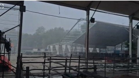 जहां कल सम्राट के मंत्रियों को लेनी है शपथ वहां पानी-पानी, कीचड़-कीचड़… पटना में झमाझम बारिश