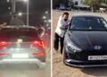 रात में कार से स्टंट कर रहे थे युवक, पुलिस ने कुछ यूं दी ‘सजा’ और मंगवाई माफी, देखें VIDEO