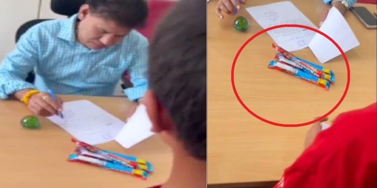 MP में ‘मीठी रिश्वत’ से सिस्टम शर्मसार… अफसर के पास 6वीं का छात्र चॉकलेट लेकर पहुंचा, बोला- बिना कुछ दिए काम नहीं होता
