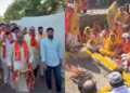 भोजशाला पहुंचे श्रद्धालुओं ने गोमूत्र से किया शुद्धिकरण, शुरू की पूजा, महाआरती की तैयारी