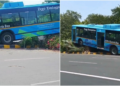 अचानक फेल हुआ DTC बस का ब्रेक, ड्राइवर ने डिवाइडर पर चढ़ाकर टाला बड़ा हादसा