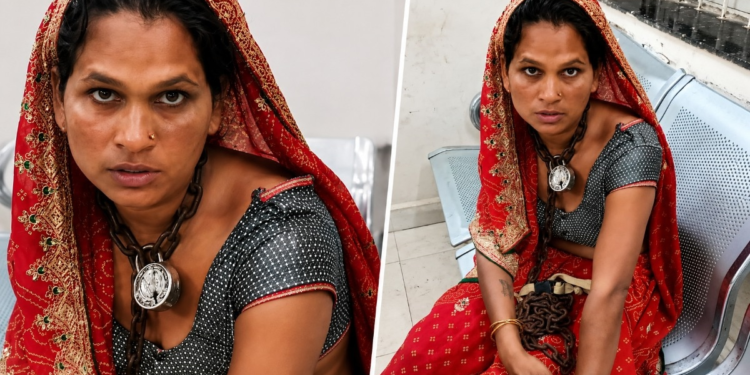 खंभे से बांधा, गर्म सरिये से दागा… पति ने पार की हैवानियत की हद, गले में जंजीर लटकाए थाने पहुंची पत्नी