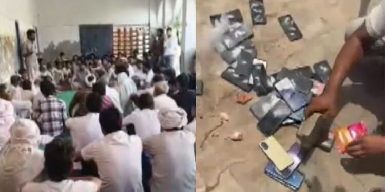 55 मोबाइल जमीन पर पटके और बोले- अब नहीं करेंगे अपराध, नूंह के गांव ने पेश की मिसाल