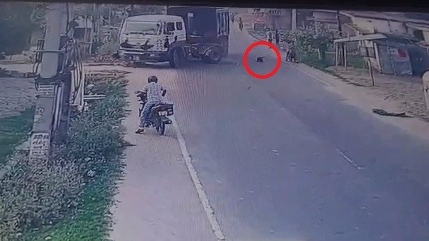 मासूम को बचाने की कोशिश में ट्रक ने बुजुर्ग होटल संचालक को रौंदा, बगहा सड़क हादसे का CCTV आया सामने