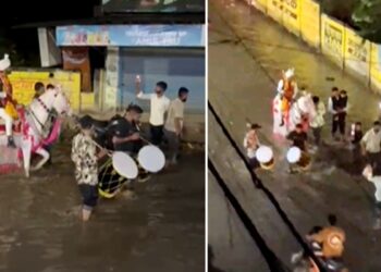 एक फीट पानी में निकली बारात… घोड़े पर बैठा दूल्हा भी सहमा, पहली ही बारिश में खुली नगर निगम की पोल