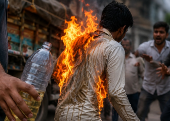 भाई से विवाद के बाद युवक ने खुद पर डाला पेट्रोल, आग लगाकर आत्महत्या का किया प्रयास