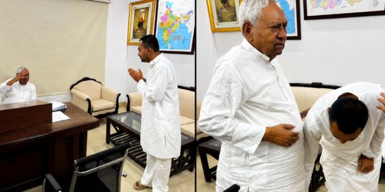‘पिताजी ने जो संकल्प लिया था उसी पथ पर चल पड़ा हूं’, निशांत ने नीतीश के छुए पैर
