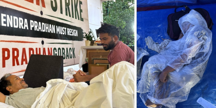 बारिश के बीच जंतर-मंतर पर कैसा चल रहा कॉकरोच पार्टी का प्रोटेस्ट? PHOTOS में देखें