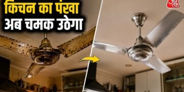 How to clean kitchen ceiling fan: किचन के सीलिंग फैन पर जम गया है तेल, हो गया चिपचिपा? चुटकियों में ऐसे करें साफ