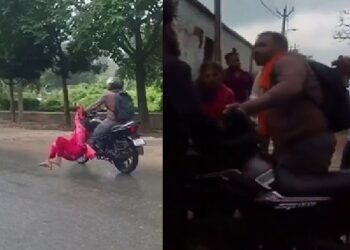 प्रेमिका ने बनाया शादी का दबाव तो बाइक से 100 मीटर घसीटा, भीड़ आई तो डरकर बोला- पति-पत्नी हैं