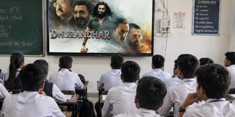 सरकारी स्कूल में पढ़ाई के समय प्रोजेक्टर पर दिखाई ‘धुरंधर’ फिल्म, DEO ने प्रिंसिपल को थमाया नोटिस