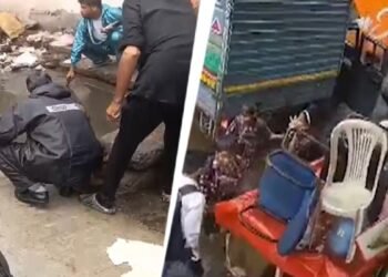 दिल्ली: सड़क समझकर बढ़े कदम, खुले नाले में गिरे स्कूल से लौट रहे 3 मासूम, CCTV रोंगटे खड़े कर देगा
