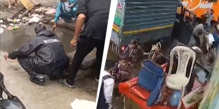 दिल्ली: सड़क समझकर बढ़े कदम, खुले नाले में गिरे स्कूल से लौट रहे 3 मासूम, CCTV रोंगटे खड़े कर देगा