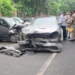 बेकाबू मर्सिडीज ने बुजुर्ग महिला को रौंदा, तीन गाड़ियों को भी मारी टक्कर, नशे में गाड़ी चलाने का आरोप
